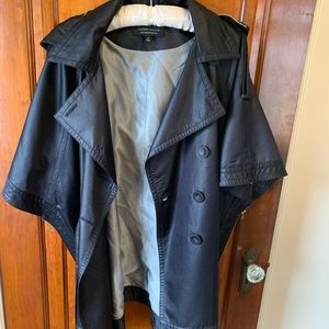 Black Hilton Hollis Hooded Short Sleeve Trench